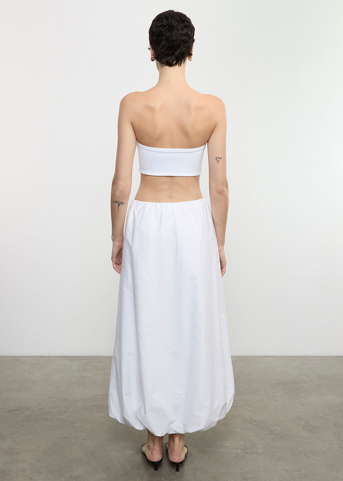 Poplin Bubble Skirt | White