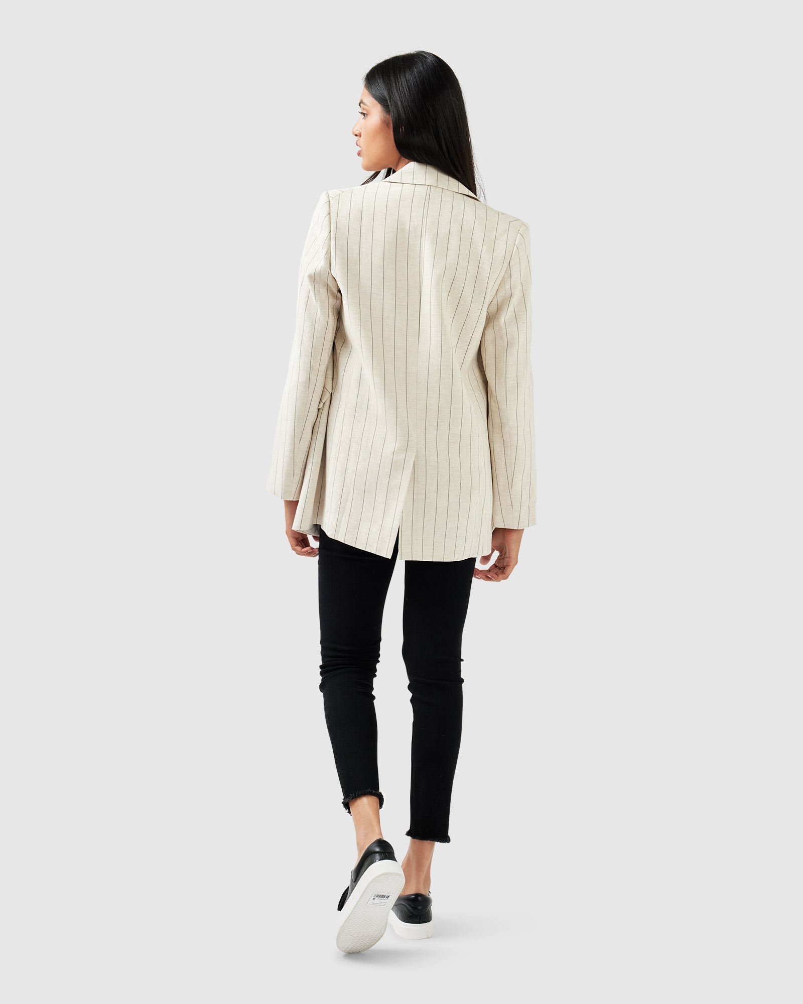 Love & Mercy Striped Blazer | Women | Beige