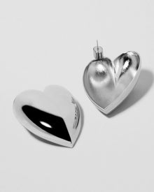 Puffy Heart Earrings earring - worn look | womens gold earrings