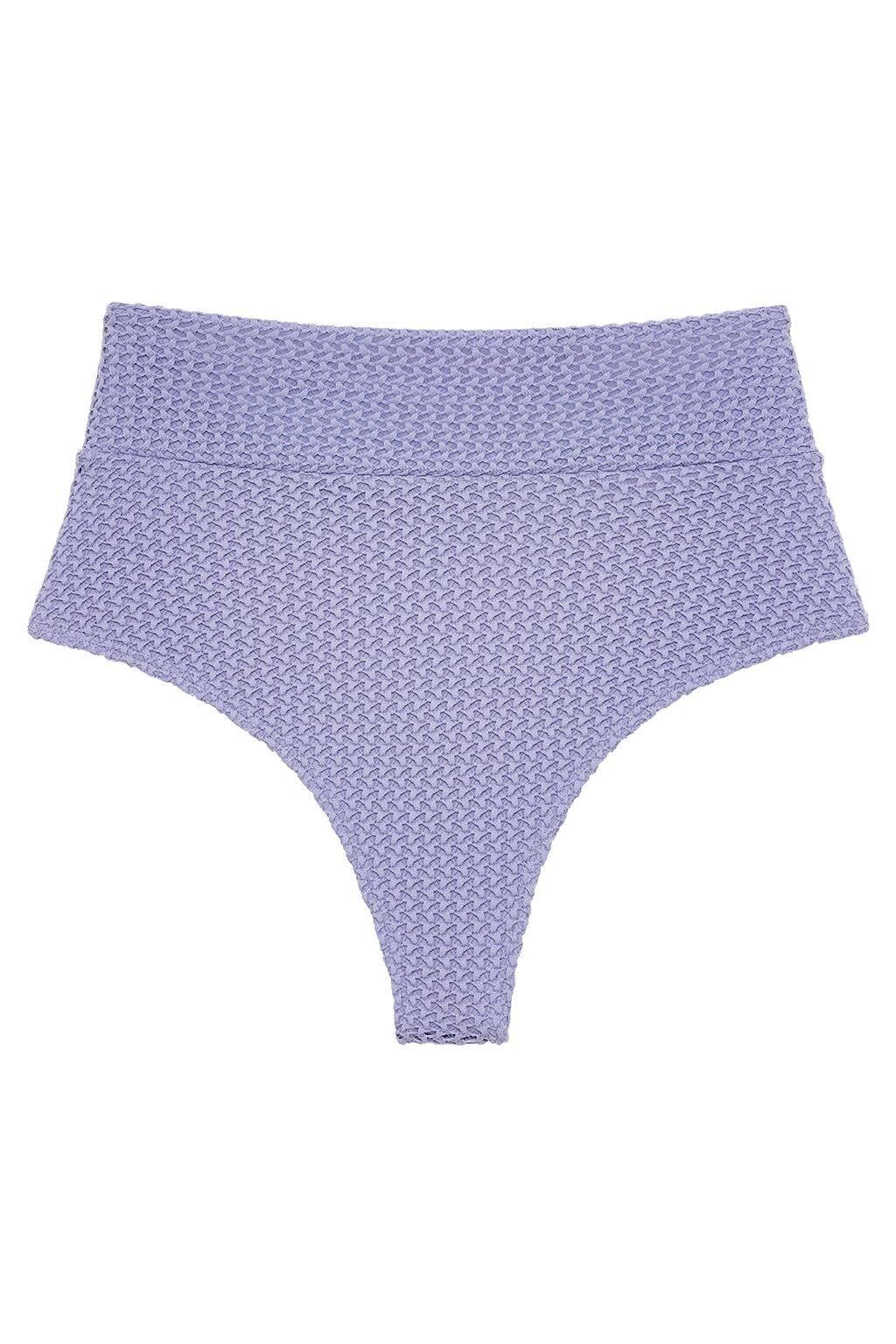 Lilac Added Coverage High Rise Bikini Bottom | Lavender Crochet