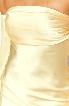 Lita Satin Mini Dress | Yellow