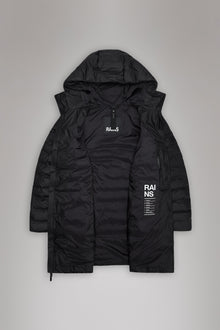 Lohja Long Puffer Curve Jacket | Black