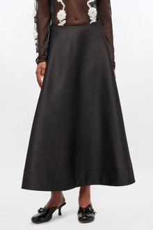 Long Circle Skirt | Black