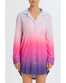Long Sleeve Sleep Dress | Purple Combo