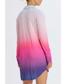 Long Sleeve Sleep Dress | Purple Combo
