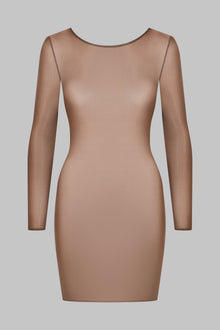Short Open Back Long Sleeve Dress - French Kiss Light