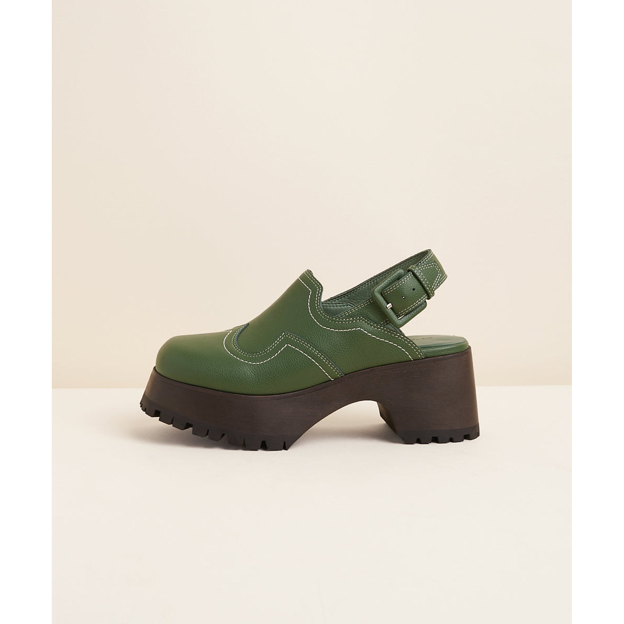 Loni Western Slingback Clog  | Moss