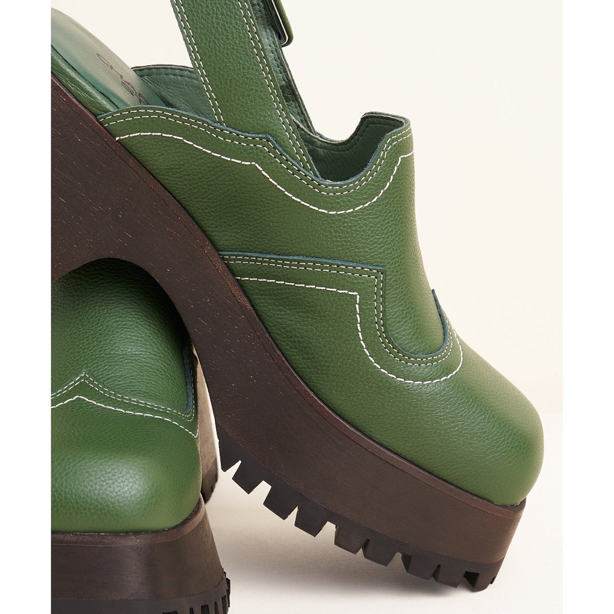 Loni Western Slingback Clog  | Moss