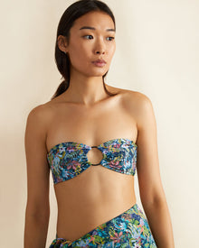 Womens | Luna Bikini Top | Black-Jungle-Forest