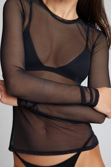 Fete Long Sleeve Top | Black