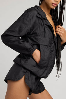 Parachute Zip Up | Black