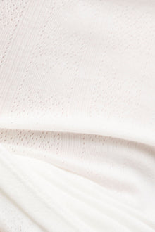 Pointelle Baby Tee | White