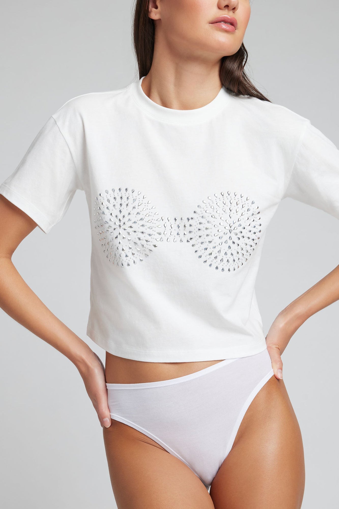 Uniform Baby Tee - Bling Edition | White