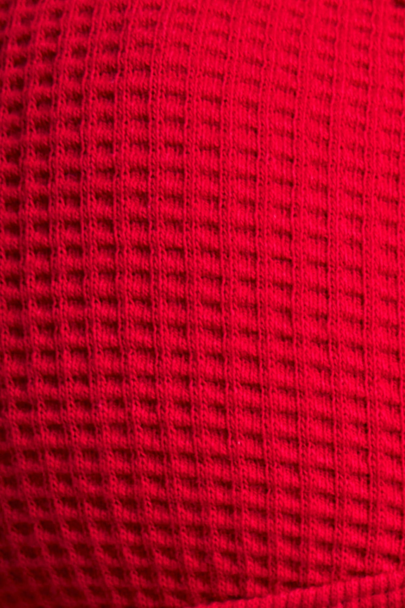Waffle Knit Lounge Bralette in Cerise