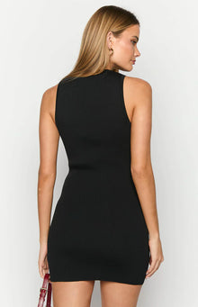 Lumi Button Up Mini Dress | Black