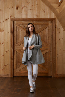 Womens | Swing Coat | Grey Melange