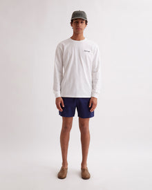 Ivory | Saturdays Embroidered Standard LS Tee