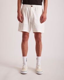 Ivory | Ambrose Linen Shorts