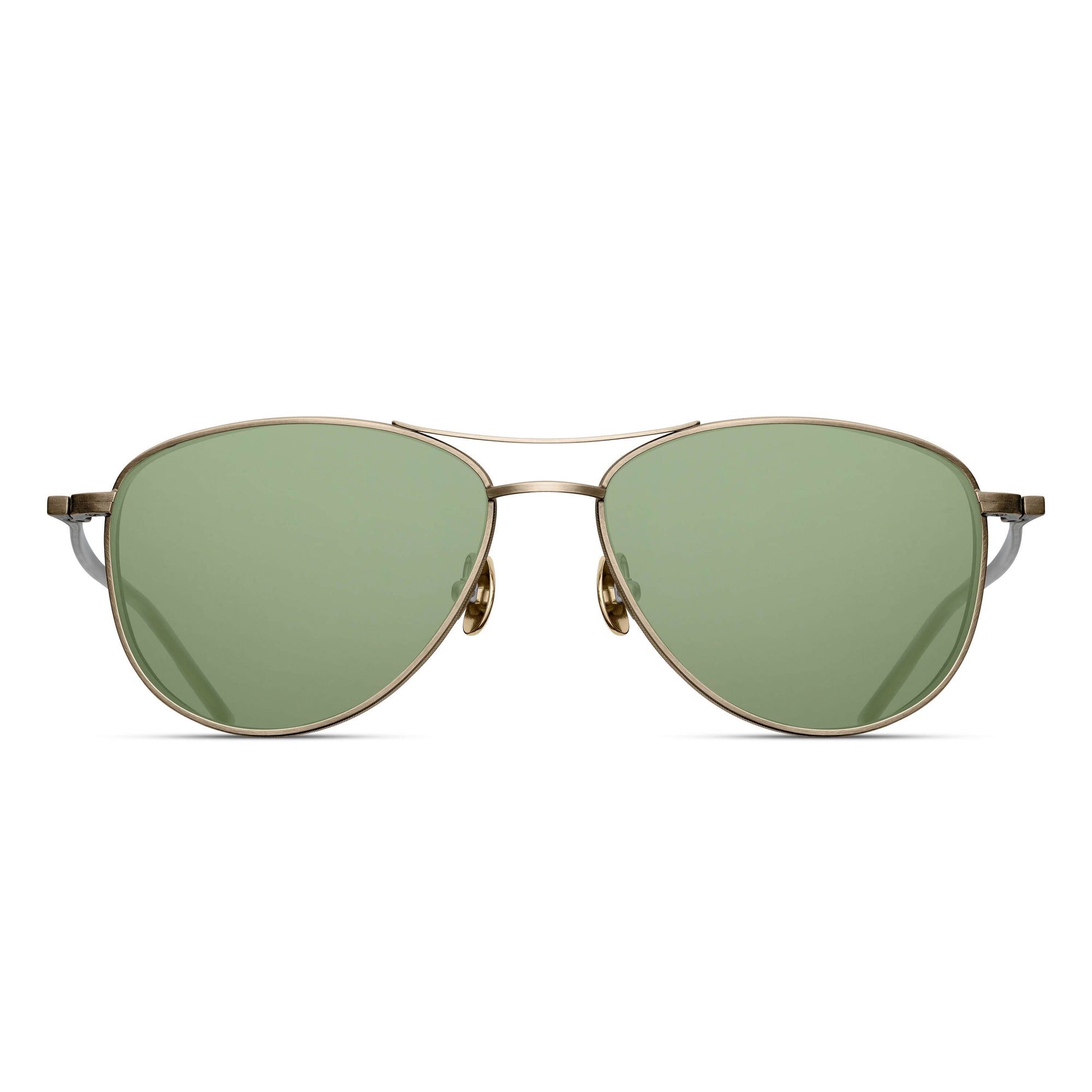 M3088 Aviator Sunglass | Antique Gold | Sage Green Lenses