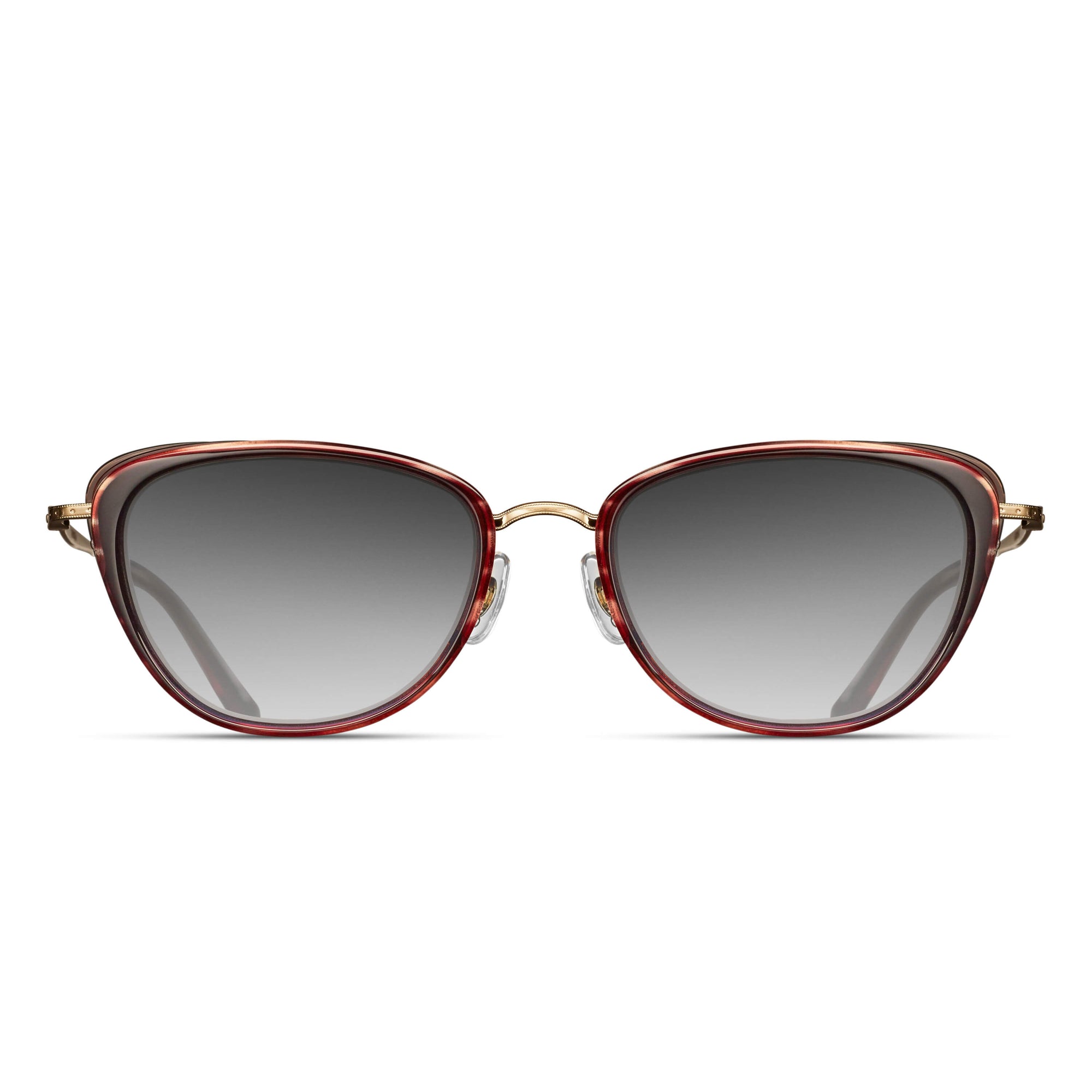 M3095 Cat Eye Sunglass | Bordeaux Stripe | Grey Gradient Lenses