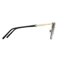 M3102 Cat Eye Sunglass | Brushed Gold/Black | Grey Gradient Lenses