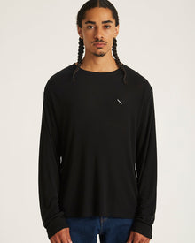 Black | Merino Jersey Standard LS Tee