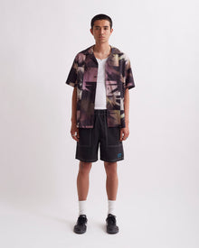 Purple Magic | Disco Print Canty Short Sleeve Shirt | Saturdays NYC