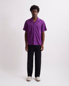 Purple Magic | York Camp Collar Short Sleeve Shirt | Saturdays NYC