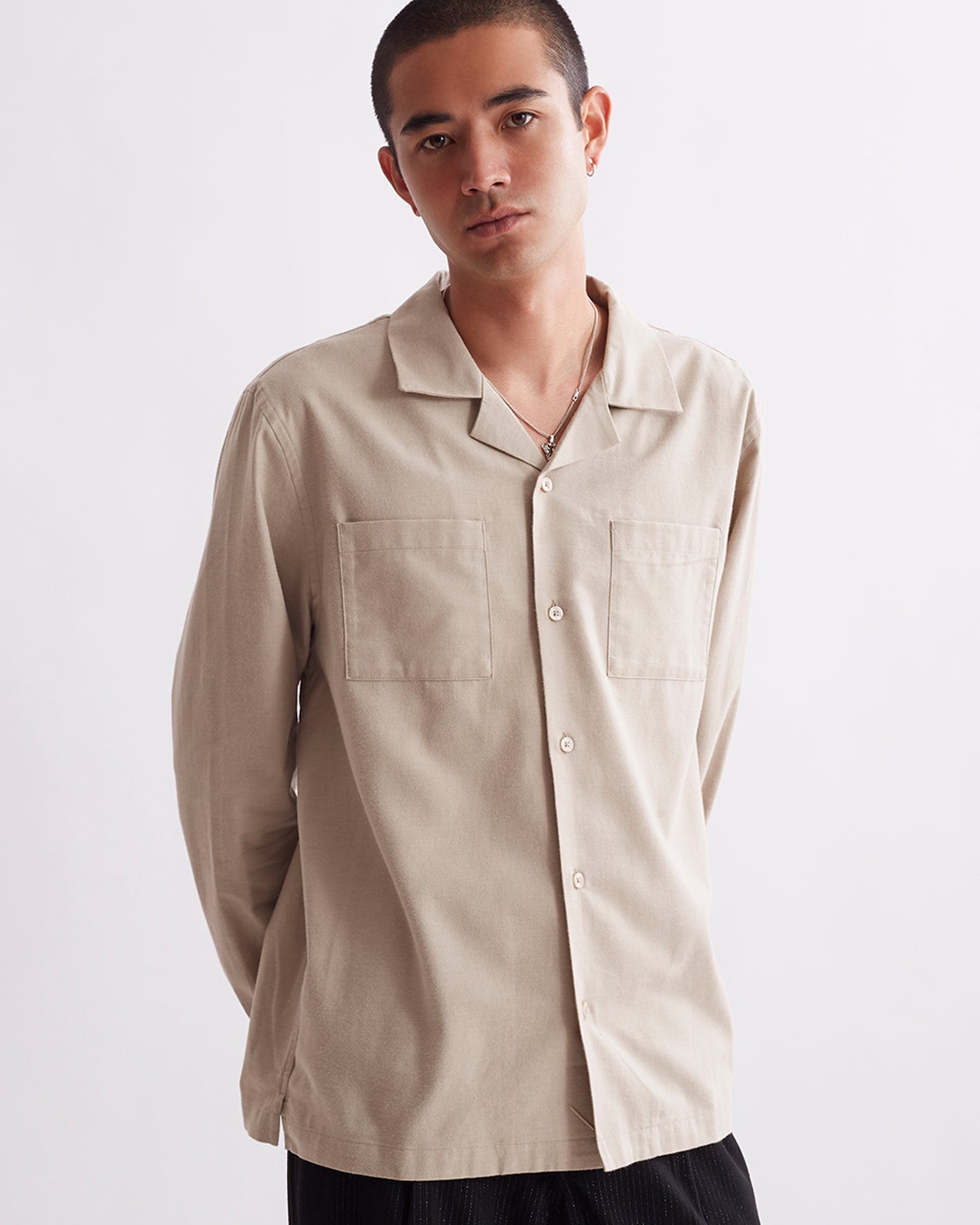 Classic Khaki | Marco Wool LS Shirt | Saturdays NYC