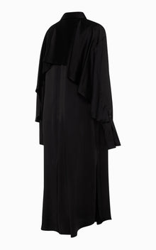 Magma Draped Back Shirt Dress | Black Viscose