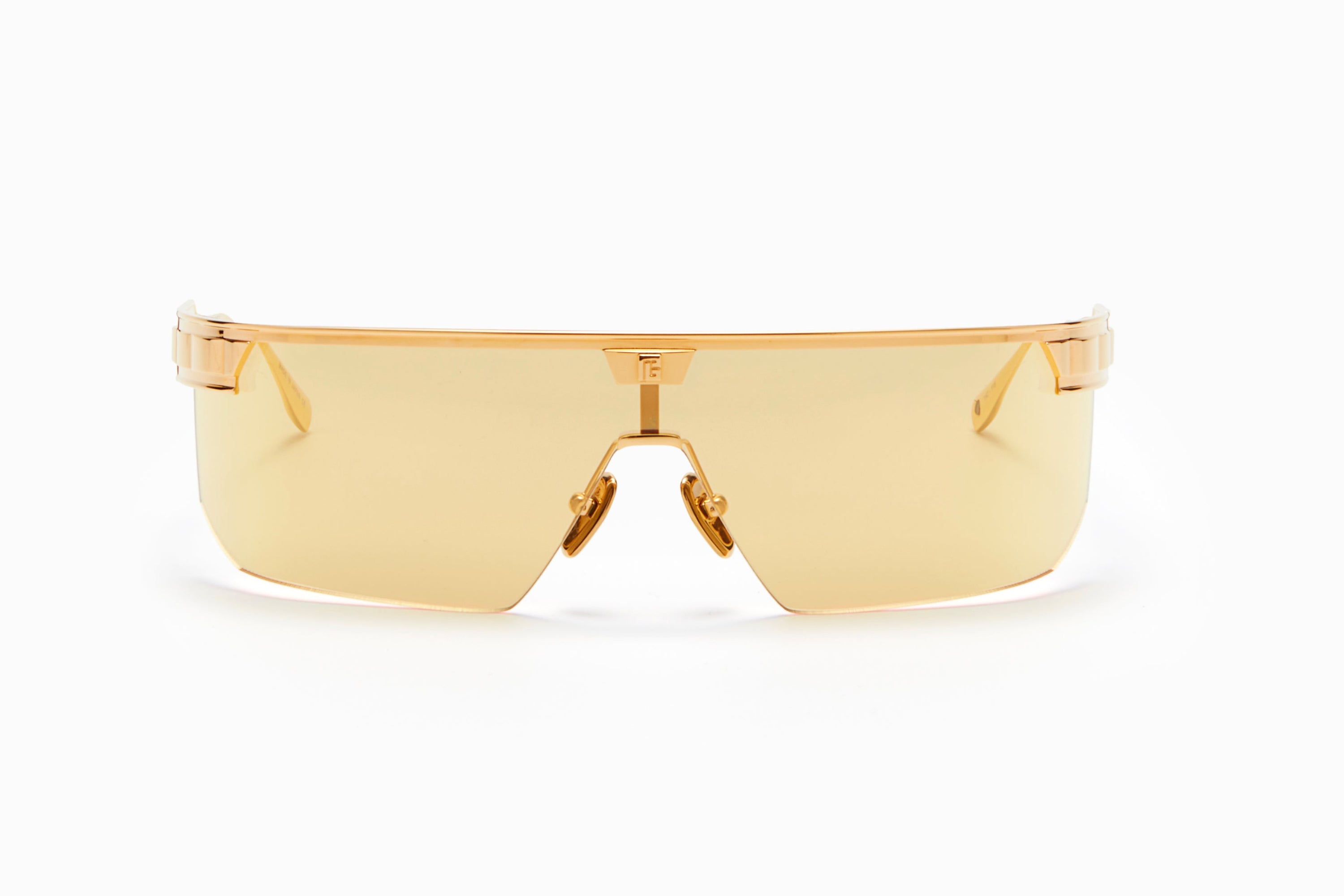 Unisex | Major Sunglass | Yellow Gold | Amber w/ Gold Mirror