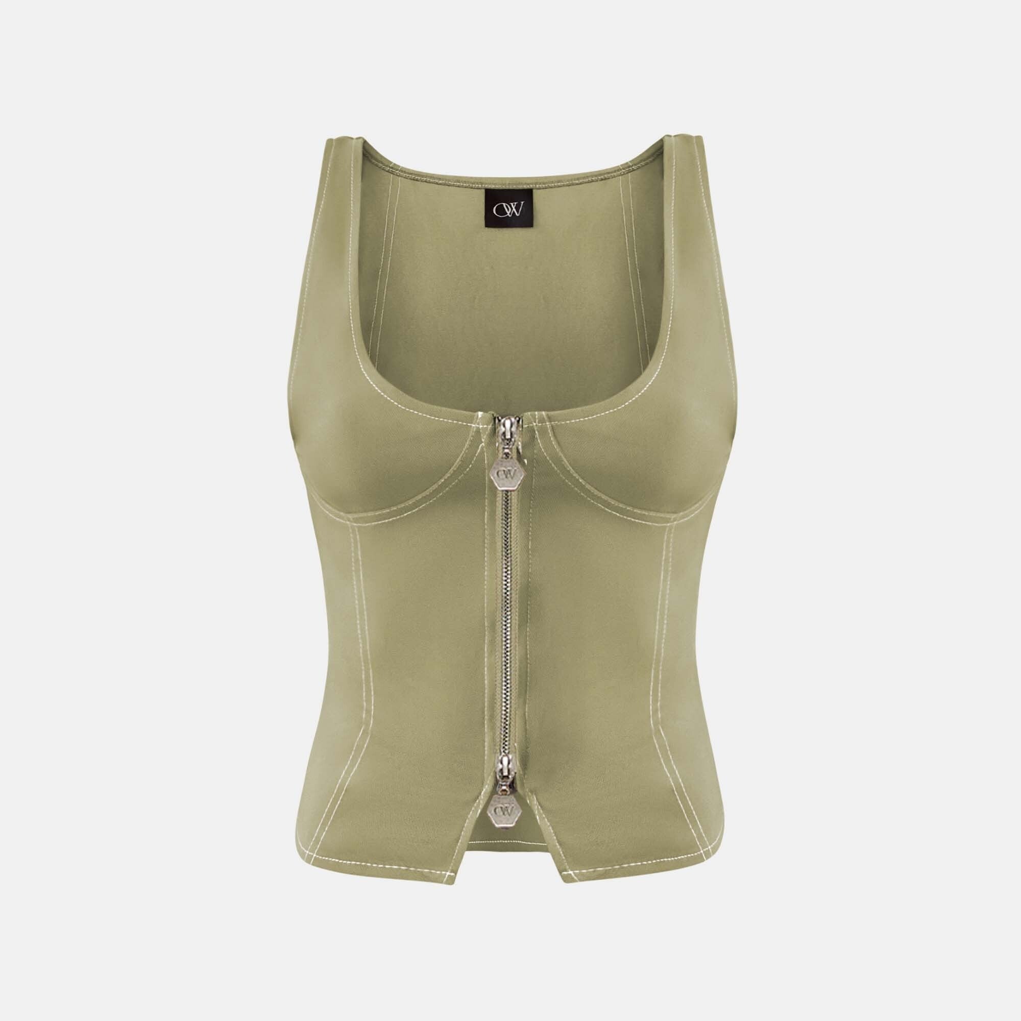 OW Collection MAPLE Top Top 053 - Olive