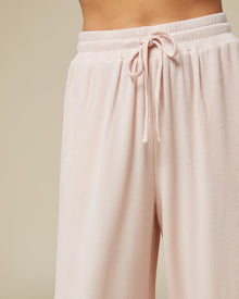 Ribbed Pull On Pant | Peach Blush