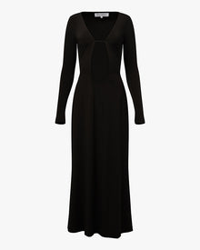 Long Sleeve Cutout Maxi Dress | Black