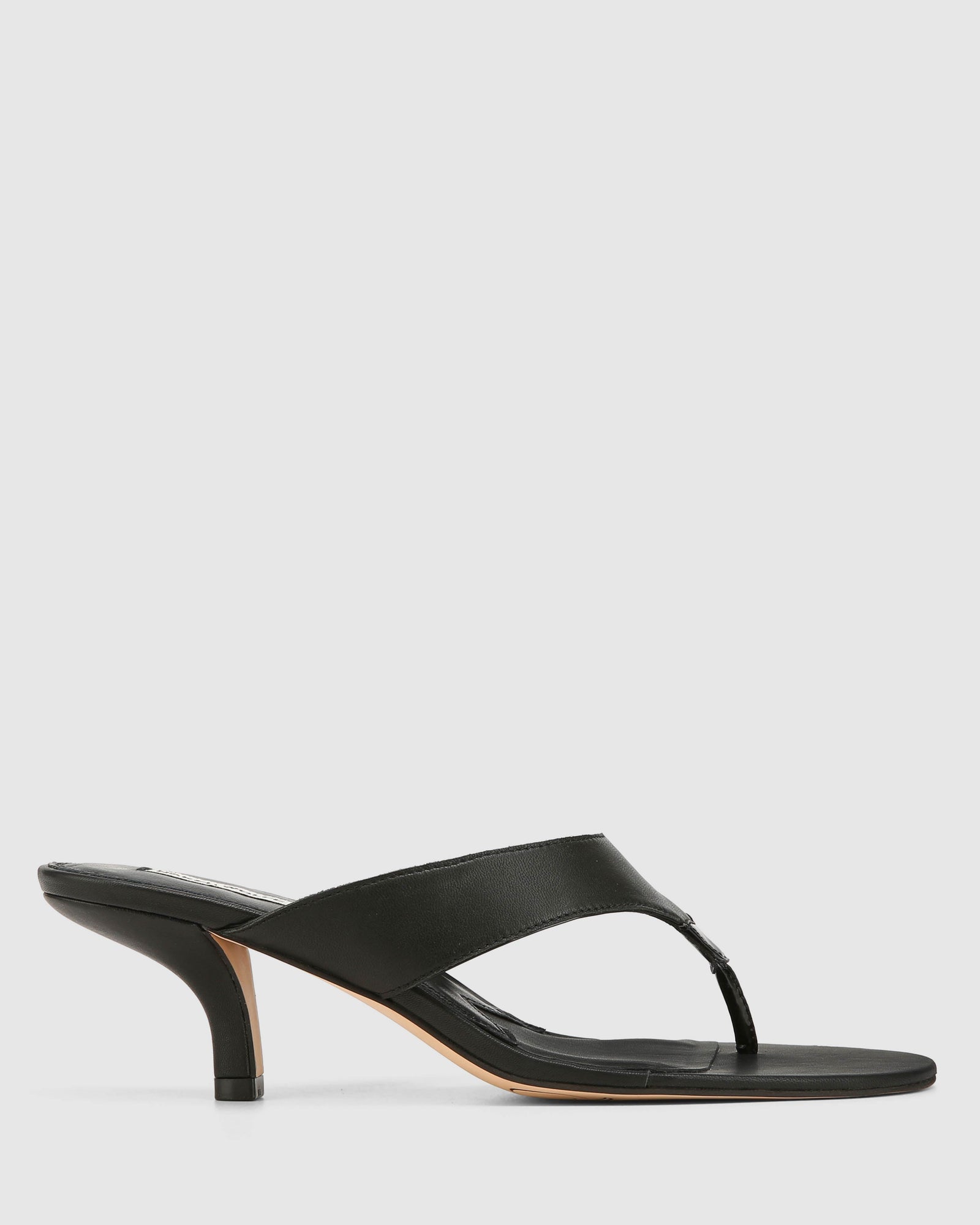 Womens | Marley Leather Heel | Black