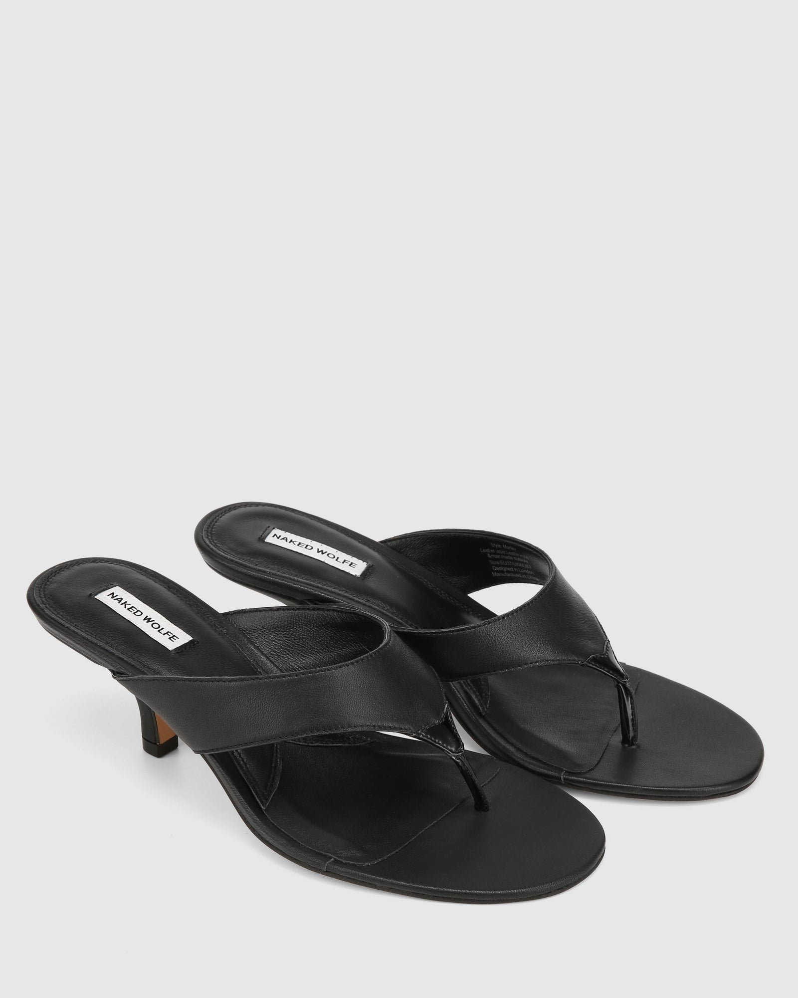 Womens | Marley Leather Heel | Black