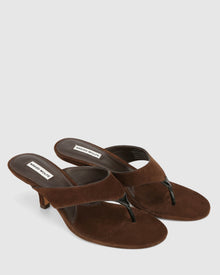 Womens | Marley Suede Heel | Brown
