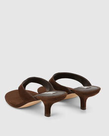 Womens | Marley Suede Heel | Brown
