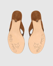 Womens | Marley Suede Heel | Tan