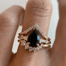 Women | Norah Black Onyx & Diamond Ring | 14k White Gold