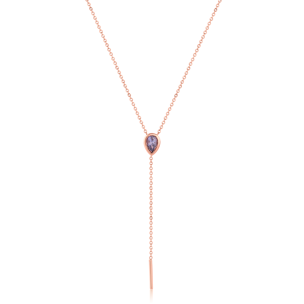 Women | Spinel Stillwater Lariat | 14k Rose Gold – Lilac Spinel