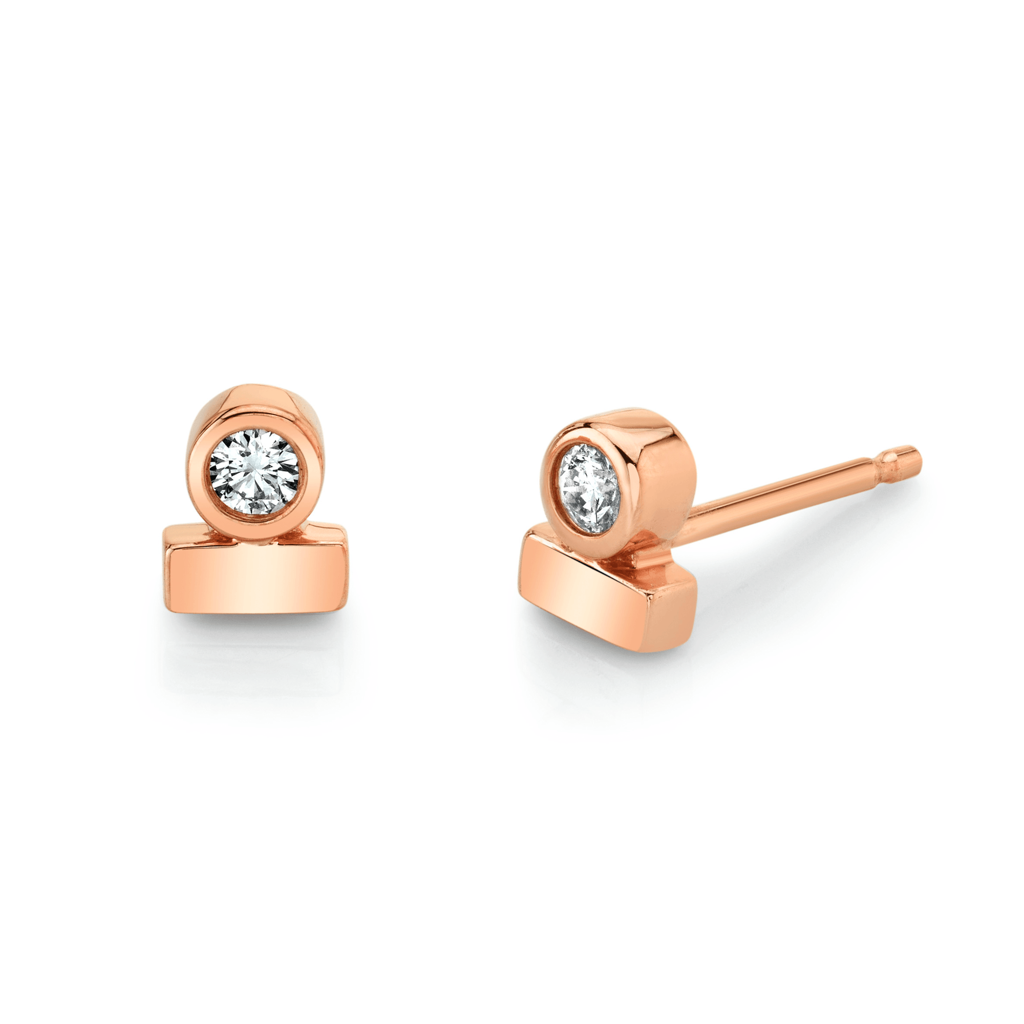 Women | Silhouette Earrings I | 14k Rose Gold