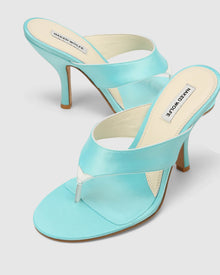 Womens | Martine Satin Heel | Sky Blue