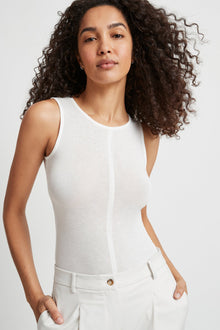 Eva Sheer Sleeveless Top | Off White