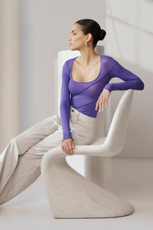 Melody Sheer Top | Violet