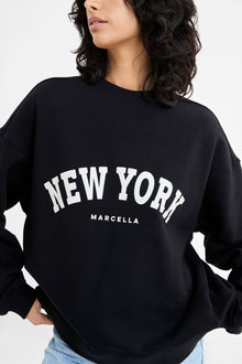 Cala NYC Sweatshirt | White on Black