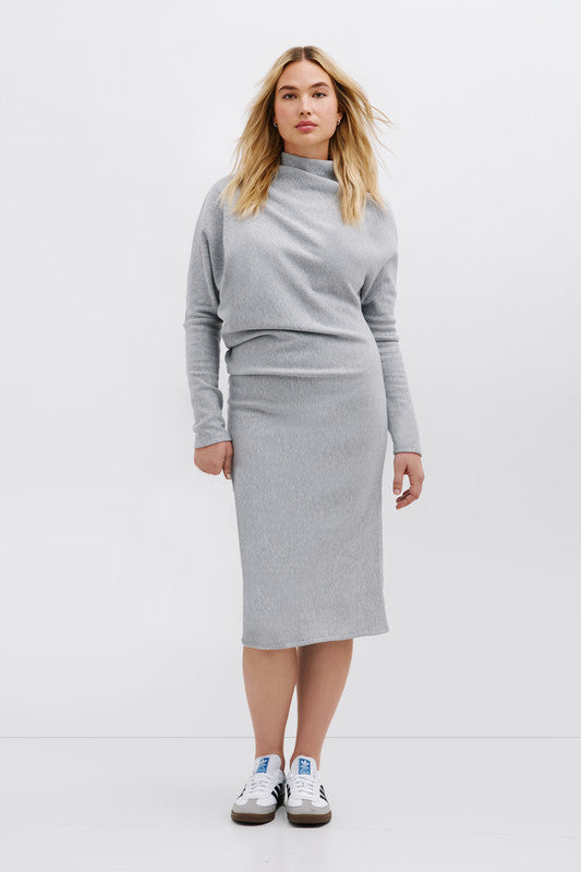 Gaia Sweatshirt Dress | Melange Grey