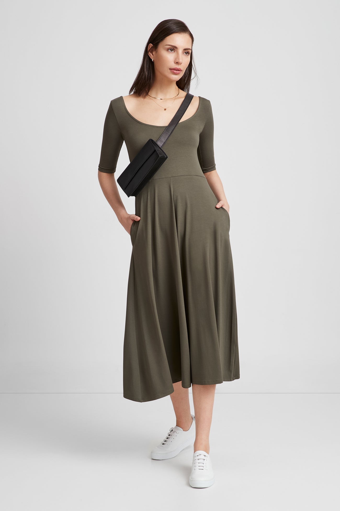 Innogen Dress | Olive Green