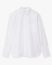 Another Tomorrow Mens Shirt With Glass Cufflinks in White – Cotton