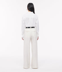 Another Tomorrow Mens Shirt With Glass Cufflinks in White – Cotton